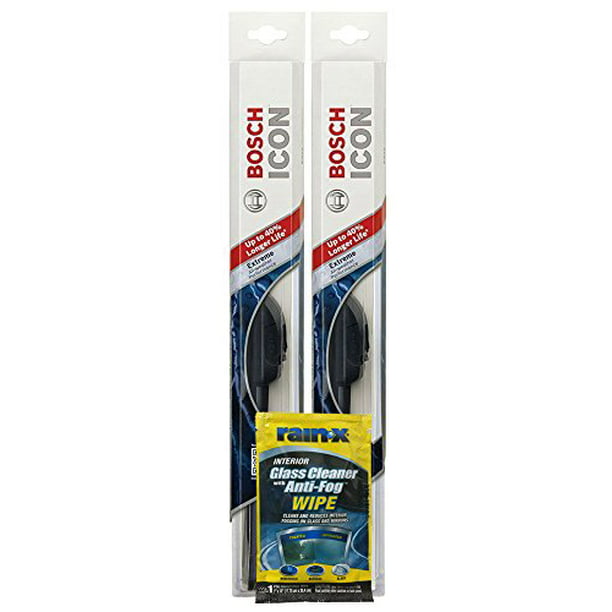Bosch 21" ICON Wiper Blade Bundle with Rain-X Glass Wipe 3 Items